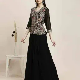 madhuram textiles Embellished A-line Kurta Set image 3