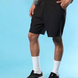 buda jeans co Men Mid-Rise Regular Fit Flat-Front Knit Shorts image 3