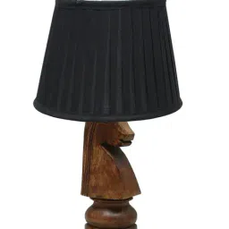 homesake Ribbed Table Lamp with Wood Base image 3