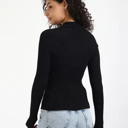 tommy hilfiger Women Ribbed Regular Fit Sweater image 3