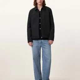 all saints Men Fenway Embriodered Logo Regular Fit Bomber Jacket image 3