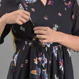 kaheksa Women Floral Print A-Line Dress image 3