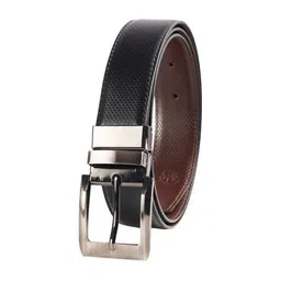 zevora Men Set of 4 Reversible Belts with Metal Logo Accent image 3