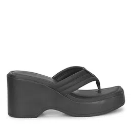 ishransh Women Quilted Thong-Strap Platforms image 3