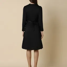 allen solly Women Shift Dress with Tie-Up Belt image 3