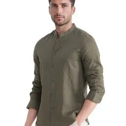 rare rabbit Men Regular Fit Shirt with Button Closure image 3