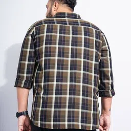 hardsoda Checked Plus Size Shirt with Patch Pocket image 3