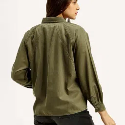 levi's Women Regular Fit Shirt with Spread Collar image 3