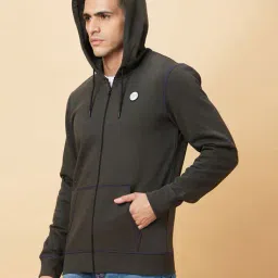 being human Men Logo Embroidered Regular Fit Hoodie image 3