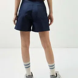 bewakoof Women Wide Cotton Shorts image 3