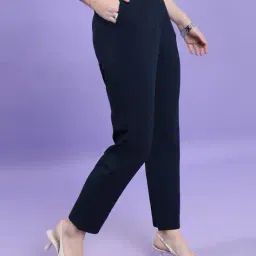 tokyo talkies Women Mid-Rise Slim Fit Trousers image 3