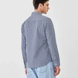 snitch Men Cotton Checks Slim Fit Shirt image 3