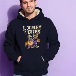 buda jeans co Men Regular Fit Typographic Hoodie image 3