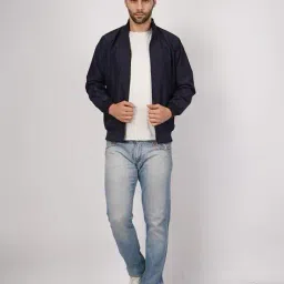 alpha tribe Men Regular Fit Bomber Jacket image 3
