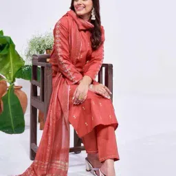 prem kumar Women Embroidered Straight Kurta Set image 3