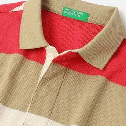 united colors of benetton Boys Colourblock Regular Fit Polo T-Shirt image 3