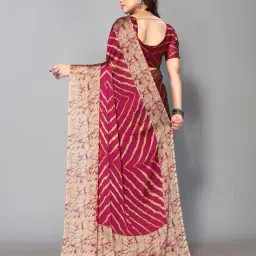 indie picks Blocked Printed Daily Wear Chiffon Georgette Saree image 3