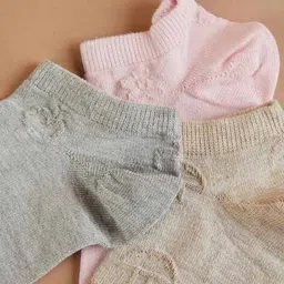 ginger by lifestyle Pack Of 3 Women Cotton Socks image 3