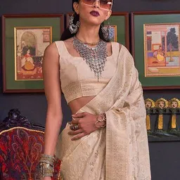 ri-wah Motif Design Woven Banarasi Silk Saree image 3