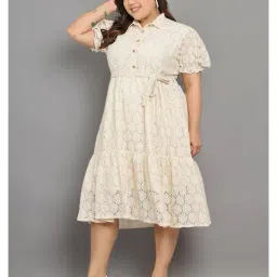 curves by tulsattva Women Embellished Tiered Dress image 3