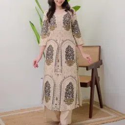 texstile Women Geometric Kurta Set image 3