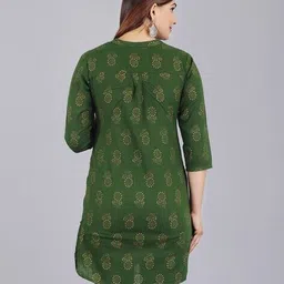 aayumi Women Relaxed Fit Tunic with Woven Motifs image 3