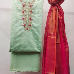 svaraa Women Embroidery Unstitched Dress Material image 3