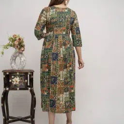 mialo fashion x ag Women Printed Round-Neck Anarkali Kurta image 3