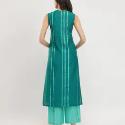 pink fort Women Cotton Pant-Suit Set image 3