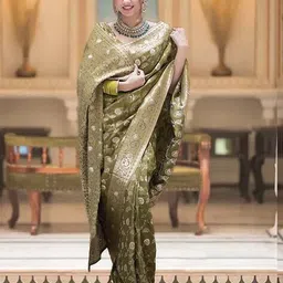 amrutkala sarees Women Banarasi Silk Designer Kanjivaram Saree    image 3