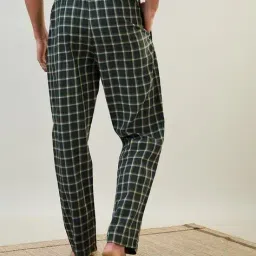 sleepz by raymond Men Checked Pyjamas with Elasticated Waistband image 3