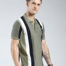 monte carlo  Men Collar Neck Polo Stripes T-shirt image 3