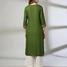 avaasa mixnmatch trends select Women Embroidered Straight Kurta image 3