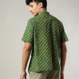 indie picks Handblock Print Hand Dyed Nashpal Double Dabu Cotton Short Kurta image 3