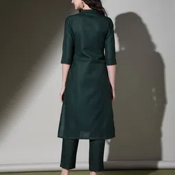 nyrika Women Embroidered Straight Kurta image 3