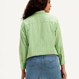 levi's Women Striped Relaxed Fit Cotton Shirt image 3