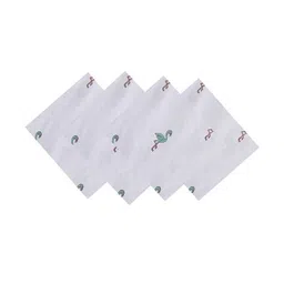 handicraft-palace 6 Pieces Flamingo Printed Cotton Dinner Table Napkins 15x15 Inch image 3