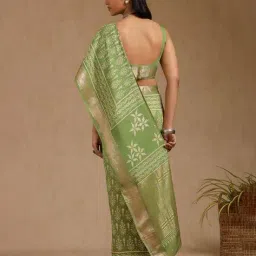 soch Women Silk Blend Zari Woven Saree  image 3