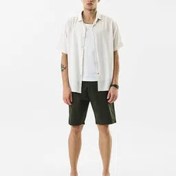 snitch Men Mid-Rise City Shorts with Elasticated Waist image 3