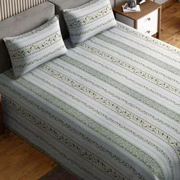 haus & kinder 188 TC Printed King Size Bedsheet with Pillow Covers image 3