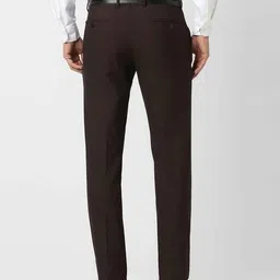 van heusen Men Slim Fit Flat Front Trousers image 3