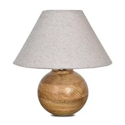 homesake Round Wooden Table Lamp image 3