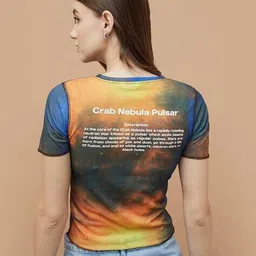 ginger by lifestyle Regular Fit Printed Crop T-Shirt image 3