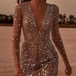 divawalk  Women Embellished V-Neck Sheath Dress image 3