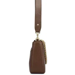 da milano Women Shoulder Bag with Zip Closure image 3