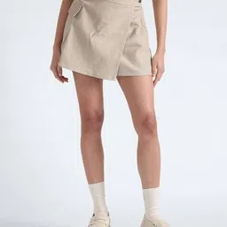 calvin klein jeans Women Cotton Wrap Mini Skirt with Side Pocket image 3