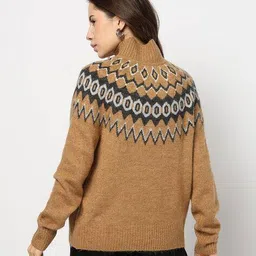 gap Full-Sleeve Mock-Neck Fair Isle Sweater image 3