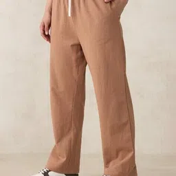 outzidr global Women Wide-Leg Track Pants with Insert Pockets image 3