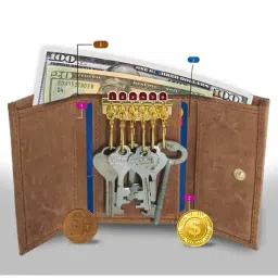 mandava Men Tri-Fold Wallet with Key Pouch image 3