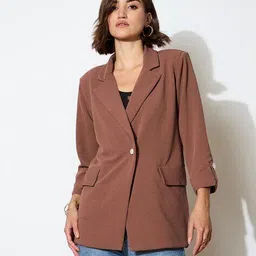 barcino Women Crinkled Single-Breasted Blazer image 3